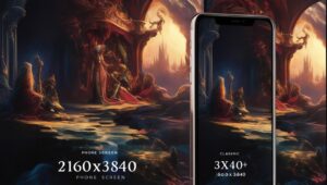 High-resolution 2160×3840 Melisandre fantasy wallpaper optimized for mobile screens